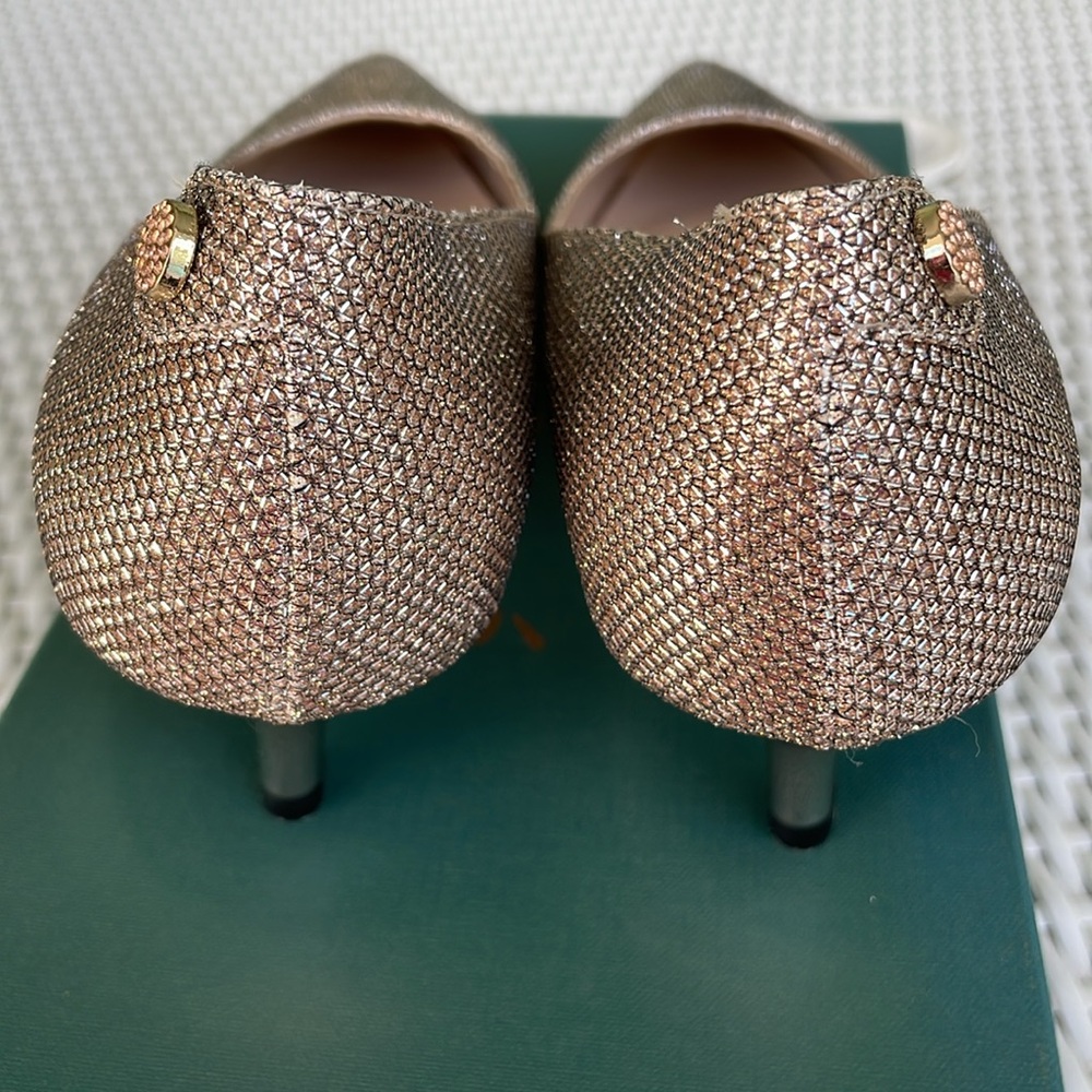 J.Renee Metallic Taupe Pointed Kitten Heel Pumps - Picture 11 of 11